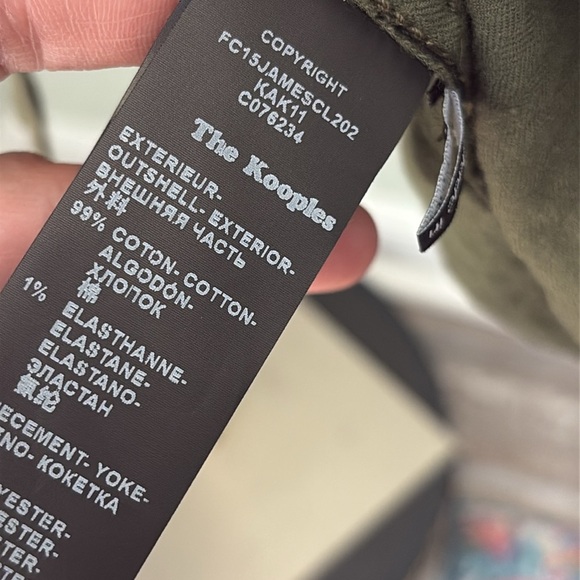 Kooples Printed Army Shirt Large NEW - Picture 7 of 8